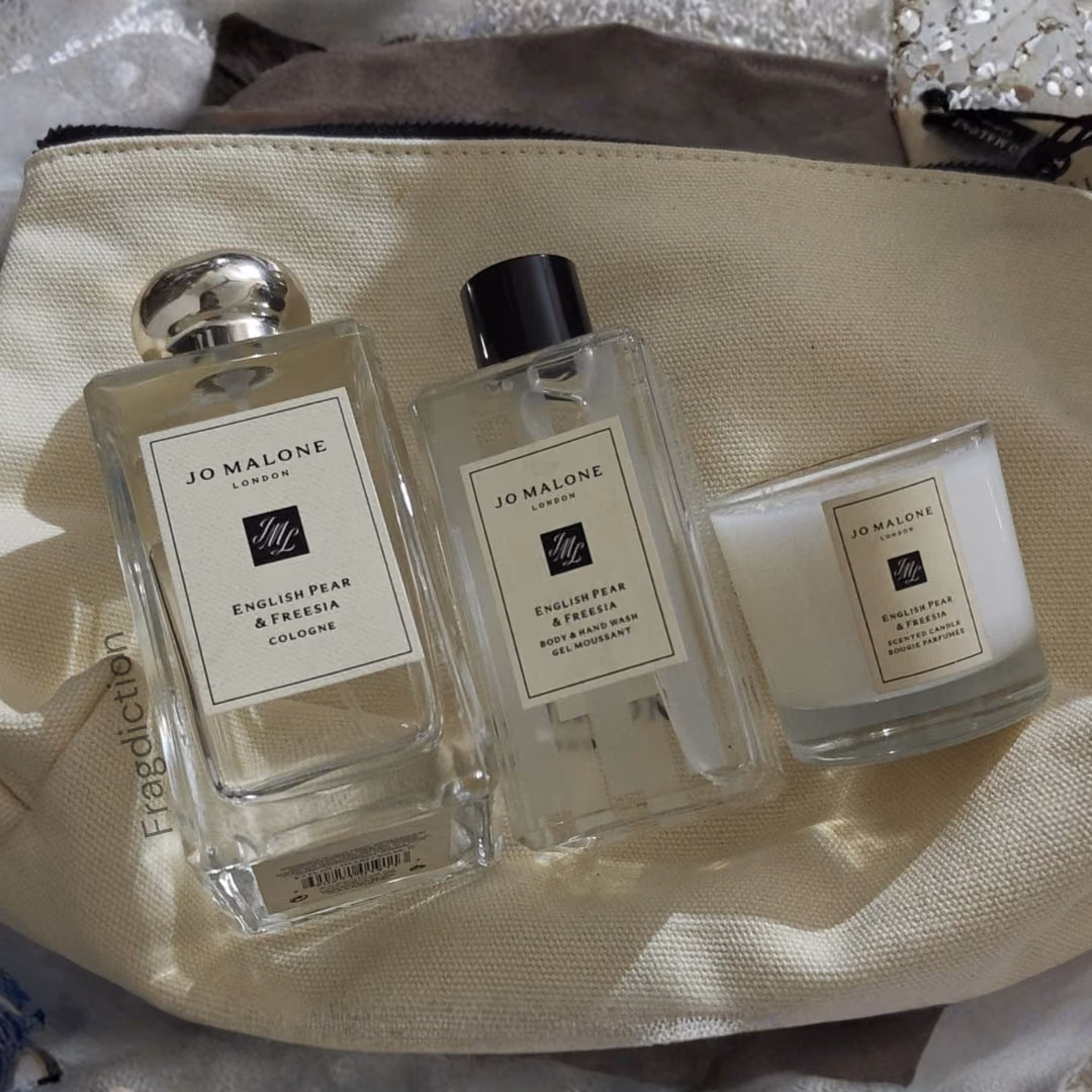 Gift Set - 100ml Retail English Pear & Freesia Cologne + 100ml English Pear & Freesia Shower Gel + English Pear & Freesia Mini Candle