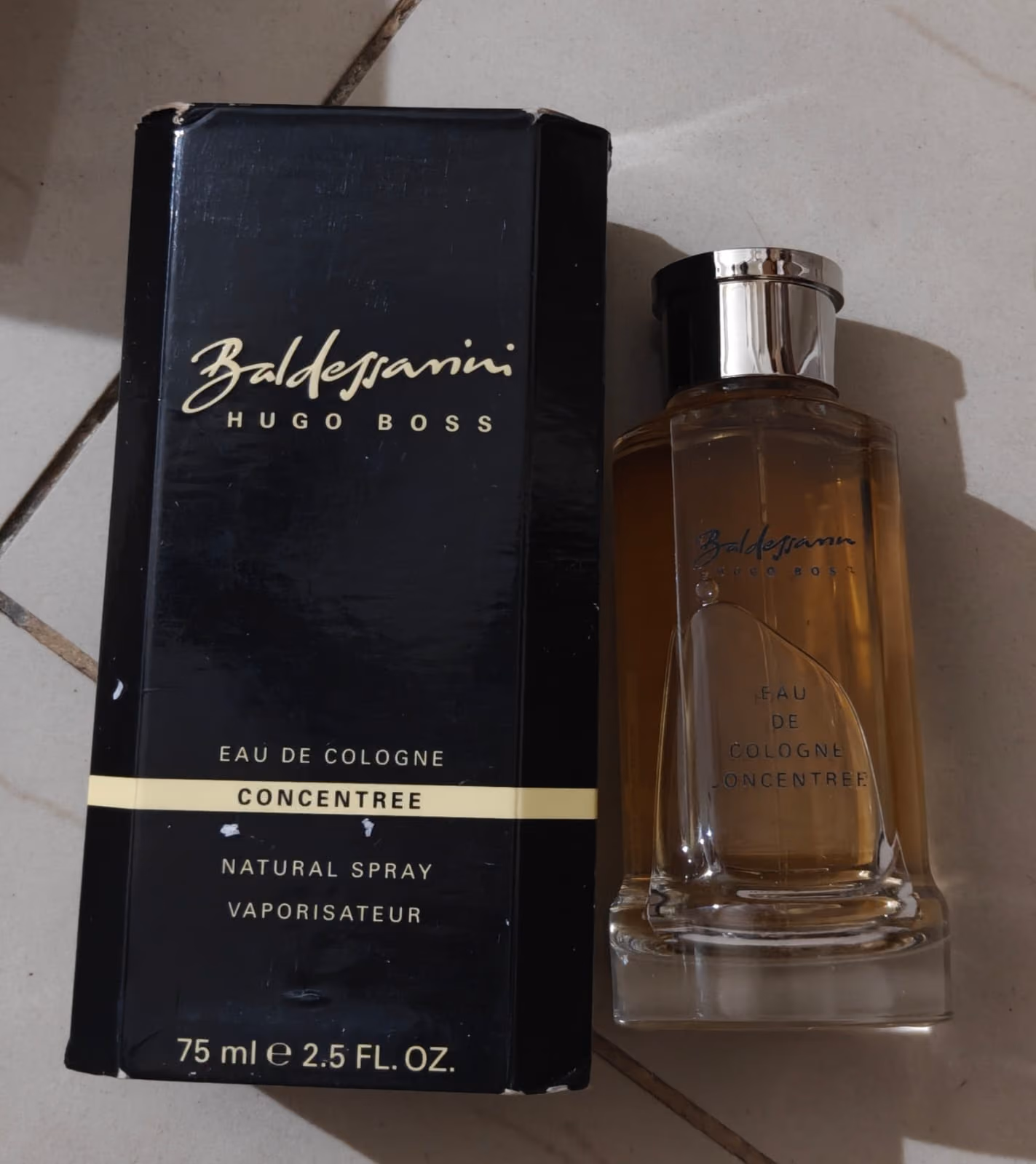 Baldessarini - Hugo Boss Edc Concentree 75ml Retail - No Cellophane - Boxes Damaged - Around 2012 Batch