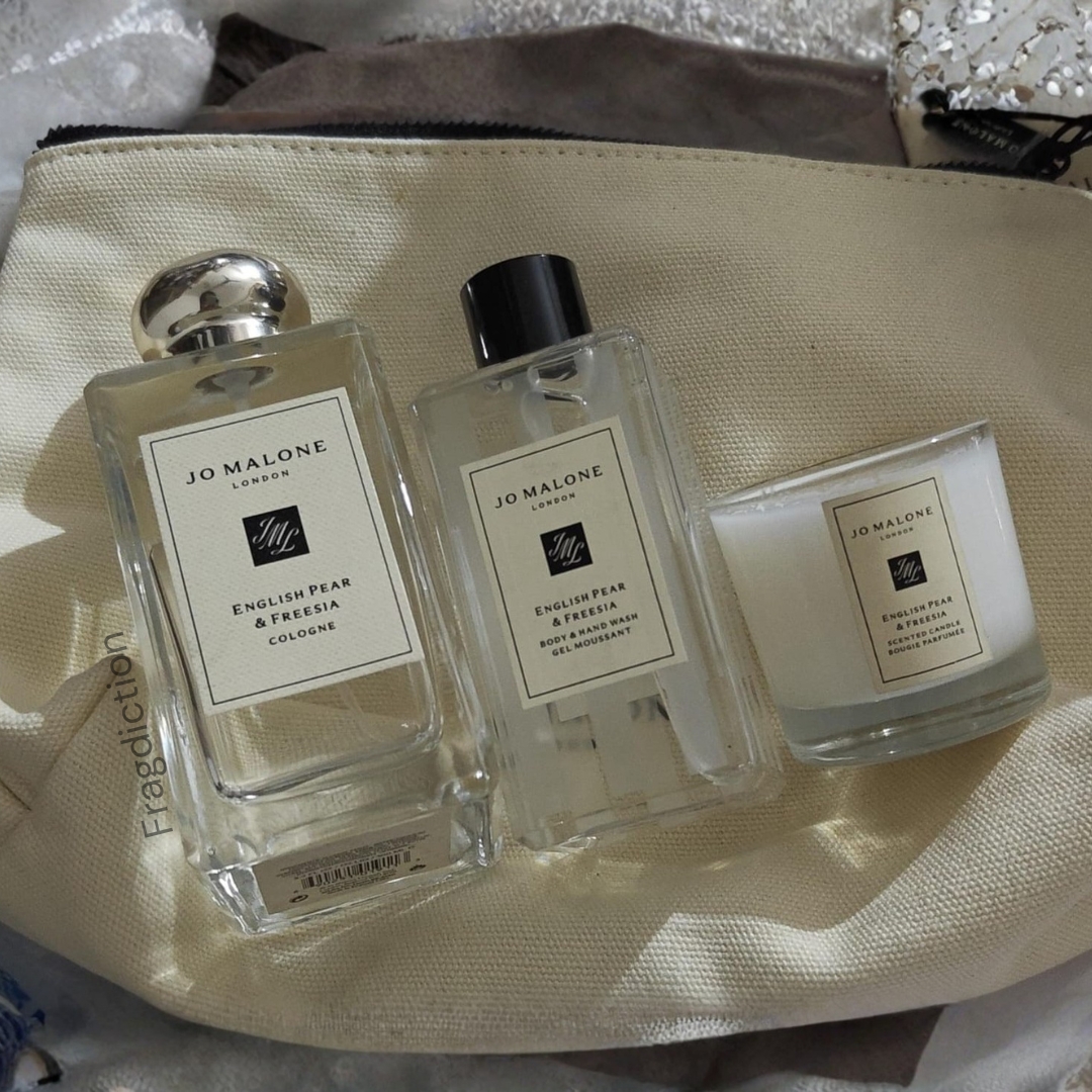 Gift Set - 100ml Retail English Pear & Freesia Cologne + 100ml English Pear & Freesia Shower Gel + English Pear & Freesia Mini Candle